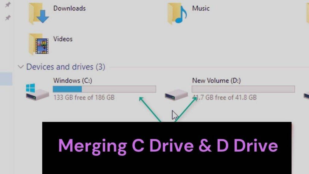 how to merge c drive and d drive in windows